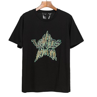 Vlone เสื้อยืด ผ้าฝ้าย พิมพ์ลายโมโนแกรม แฟชั่นคลาสสิก สําหรับทุกเพศ