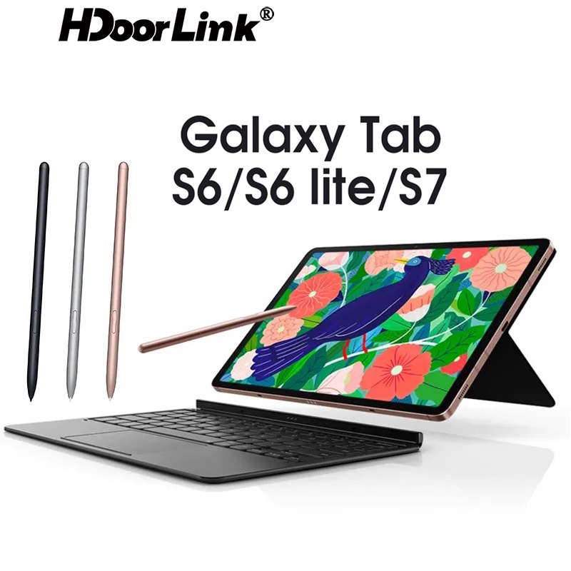 Hdoorlink สำหรับ Samsung Galaxy Tab S7 S6 Lite Stylus ปากกาแม่เหล็กไฟฟ้าที่ไม่มีฟังก์ชั่นบลูทูธ S-Pe
