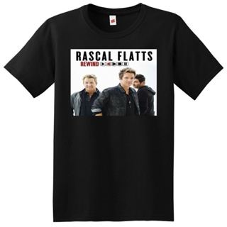 เสื้อยืดคอกลม เสื้อวันพีช เสื้อยืดชาย เสื้อคนอ้วนผญ - ◕RASCAL FLATTS เสื้อยืดม้วนไวนิลซีดีแอบแฝงเสื้อสําหรับผู้ชาย