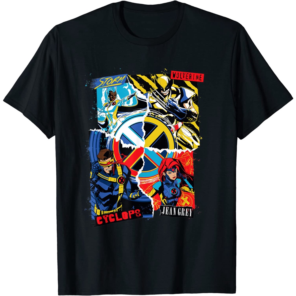 เสื้อยืด Marvel X-Men 90s Storm Wolverine CYCLOPS Jean Grey