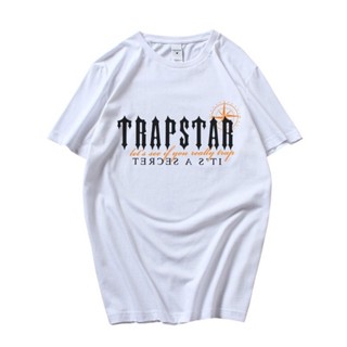 เสื้อยืดผ้าฝ้ายพิมพ์ลาย เสื้อยืด ผ้าฝ้าย 100% พิมพ์ลายตัวอักษรกราฟฟิค Trapstar สไตล์ฮิปฮอป เข้าได้กับทุกชุด สําหรับผู้ชา