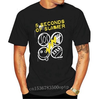 ใหม่ เสื้อยืดลําลอง แขนสั้น คอกลม พิมพ์ลายแอมป์ 5 Seconds Of Summer AMP สีดํา สําหรับผู้ชาย เหมาะกับการเล่นกีฬา 5SOS 202