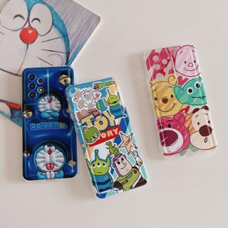 การ์ตูน น่ารัก โดราเอมอน Toy Story วินนี่เดอะพูห์ เคส Samsung Galaxy A14 S23 Ultra A53 A33 A23 A13 A52 A22 4G A21S A22 5G Case ถุงลมนิรภัย ป้องกันการตก IMD อ่อนนุ่ม เคส