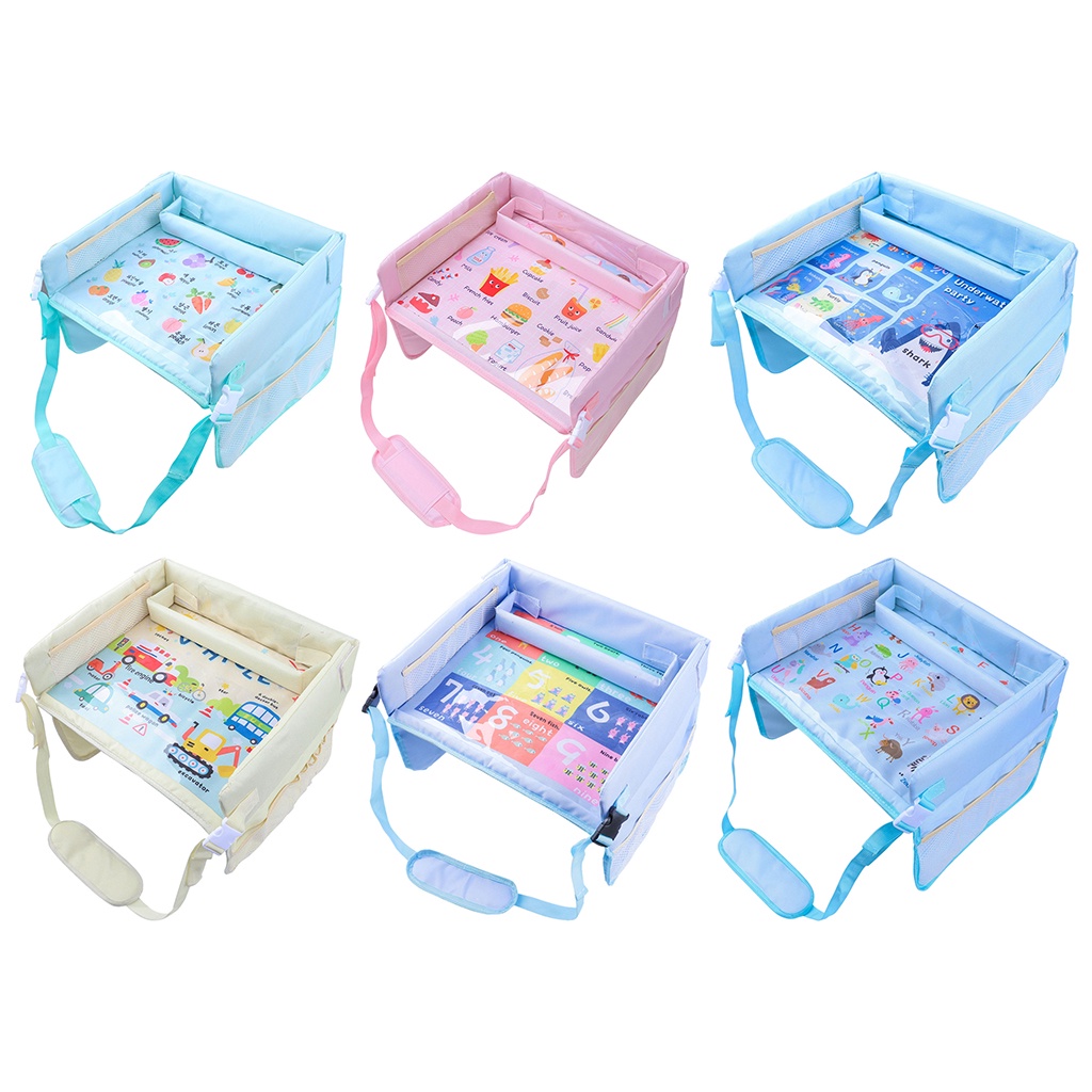 [whbadguy] ถาดเบาะรถยนต์สําหรับเด็กมัลติฟังก์ชั่น รถไฟเบาะรถยนต์แบบพับได้ แบบพกพา กระเป๋าเล่นเดินทาง คาร์ซีท โต๊ะเล่นเครื่องบิน - รูปที่ 6