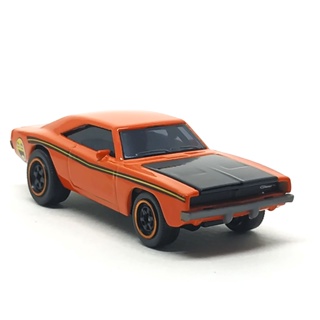 Majorette Dodge Charger RT - Black Hoot - Tune Up - no Equip Orange ล้อ 6SBOL Scale 1/66 (8cm) ไม่มี package