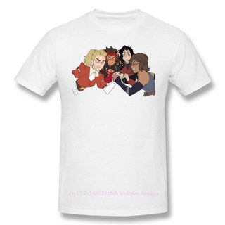 GILDAN เสื้อยืด ขนาดใหญ่ พิมพ์ลาย Adora Vs Korra Famous She Ra Princes Of Powerga แฟชั่นยอดนิยม