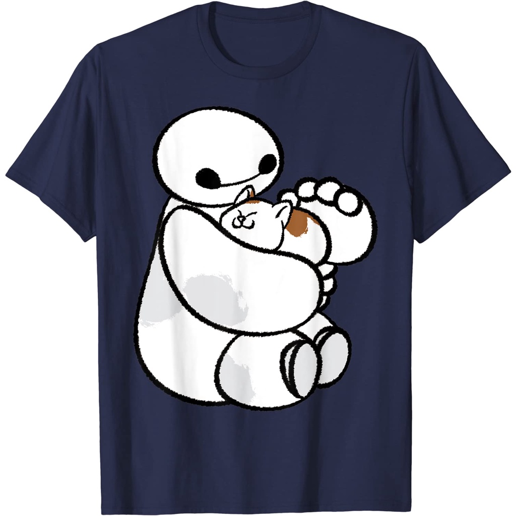 Disney Big Hero 6 Baymax Cat เสื้อยืดภาพน่ารัก