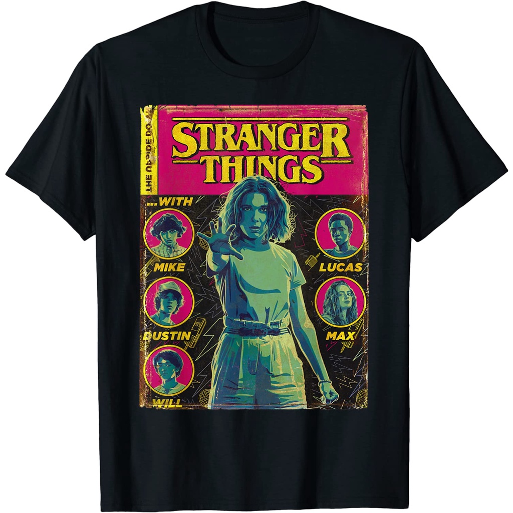 เสื้อยืดปกการ์ตูน Netflix Stranger Things Group Shot
