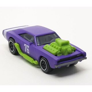 Majorette Dodge Charger RT - Tune Ups - no.76 + Base/Tube Purple Scale 1/66 (8cm) ไม่มี package