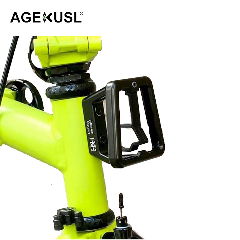 H&h กระเป๋าใส่ของ โลหะผสม CNC สําหรับจักรยานพับได้ Brompton 3Sixty Pikes Royale Camp Crius Trifold