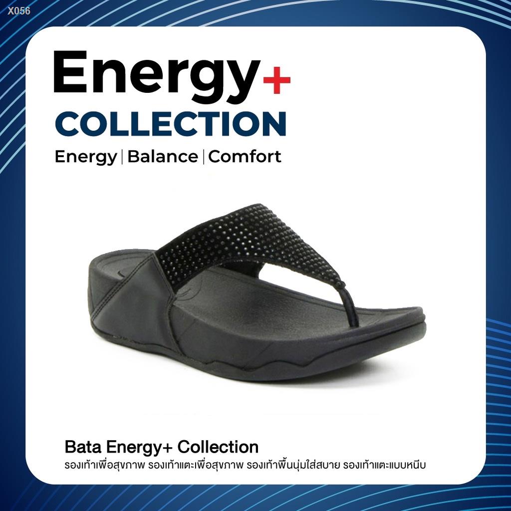 X056Bata  Energy+ รองเท้าแตะ รองเท้าลำลอง รองเท้าแฟชั่นผู้หญิง ทนทาน ใส่สบายมาก รองเท้าฮิต รุ่น SUNTA  สีดำ รหัส 6716354