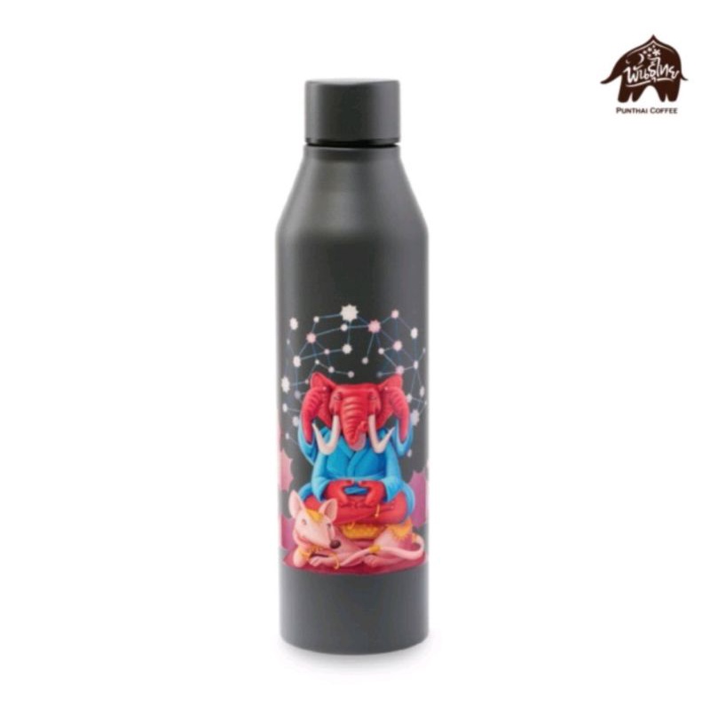 Tumbler ช.ช้างโชคดี สีดำ แก้วพันธุ์ไทย PUNTHAI COFFEE