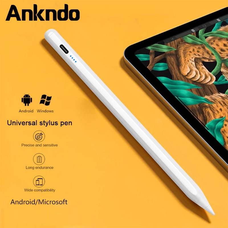 Ankndo ปากกาสไตลัส สําหรับโทรศัพท์ Android Active Stylus Capacitive Pencil สําหรับ Xiaomi Samsung