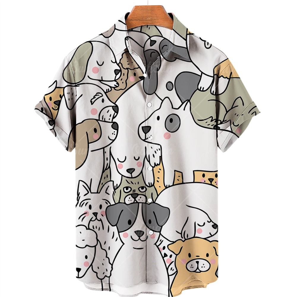 เสื้อเชิ้ตฮาวาย แขนสั้น พิมพ์ลายสัตว์ สไตล์วินเทจ ชายหาด โอเวอร์ไซซ์ ลําลอง แฟชั่นสําหรับผู้ชาย ผู้หญิง ไซซ์ 5xl
