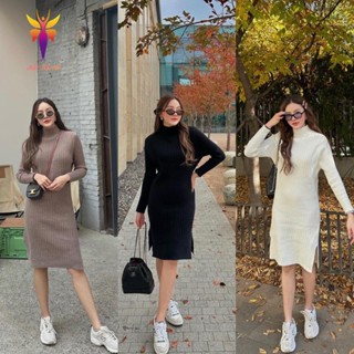 【สินค้าใหม่】ﺴ** Gory knit dress เดรสไหมพรมคอเต่า**