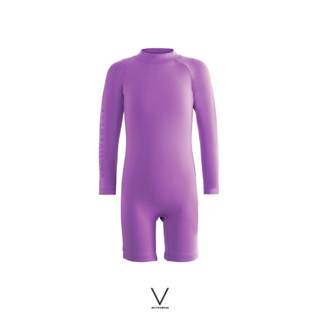 KIDS COLLECTION  PURPLE  JUMPSUIT SS2023 ชุดว่ายน้ำเด็ก  จั๋มสูท ผ้าหนา สีม่วงกัน UV UPF 50+