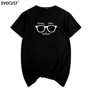 เสื้อยืด เสื้อคู่ วู้ดดี้ อัลเลน อีน สารคดี Zomer Afdrukken Katoen Mannen Nieuwe Vrouwen Tee