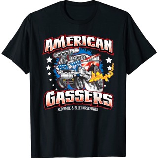 Gasser Hot Rod American Made Classic Car แรงม้าเสื้อยืด