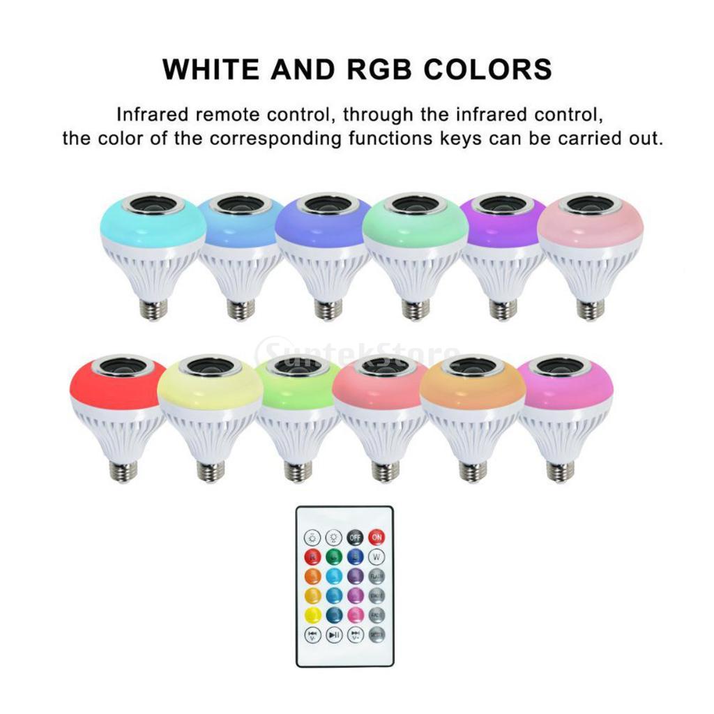 [Lzdjfmy2] หลอดไฟลําโพงบลูทูธไร้สาย 5-7W LED RGB หรี่แสงได้ - รูปที่ 6