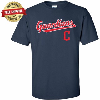 เสื้อเชิ้ตแขนสั้น เสื้อยืดไม่ต้องรีด ใหม่ เสื้อยืด ลาย Cleveland Guardians สีกรมท่า สําหรับฤดูกาล 2022