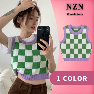 NZN พร้อมส่ง ✨✨ใหม่ เสื้อกันหนาว แขนกุด ลายดอกไม้ สําหรับผู้หญิง