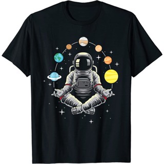 การนั่งสมาธินักบินอวกาศ-Galaxy spaceman นักดาราศาสตร์ Cosmos T-Shirt