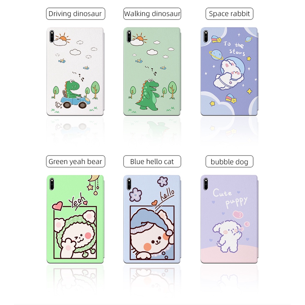 สําหรับ Huawei MatePad 10.4 นิ้ว BAH3-W09,BAH3-AL00,BAH3-L09,BAH3-W59,BAH4-L09,BAH4-W09 เคสแท็บเล็ต, น่ารักการ์ตูนรูปแบบฝาครอบหนังคุณภาพสูง ราคา ถูกที่สุด ดีลบีเคเค แกลเลอรีภาพที่ 2