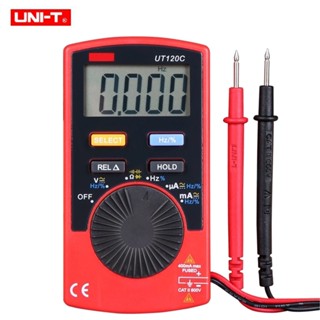 UNI-T  UT120C มัลติมิเตอร์ดิจิทัล ขนาดเล็ก แบบพกพา DC/AC แรงดันไฟฟ้า 600V AC DC UNI-T  UT120C Mini Pocket Digital Multimeter   DC/ AC Voltage  600V    AC DC   Current Tester