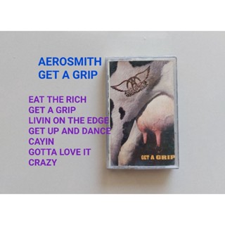 □มือ2 เทปเพลง aerosmith□อัลบั้ม get a grip (ลิขสิทธิ์แท้) (แนว rock).