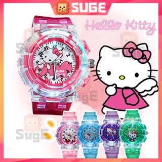 【Suge】นาฬิกาข้อมือ ลายการ์ตูนคิตตี้ สีชมพู สำหรับเด็กผู้หญิง