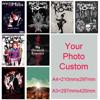 โปสเตอร์กระดาษ HD เนื้อแมตต์ ลาย My Chemical Romance Band สไตล์คลาสสิก สําหรับตกแต่งผนังบ้าน บาร์ คาเฟ่