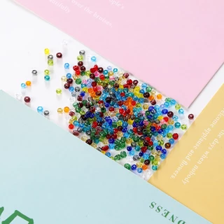 St.kunkka 600ชิ้น/ถุง ลูกปัดแก้วใส 3 มม. สําหรับทําสร้อยข้อมือ สร้อยคอ DIY
