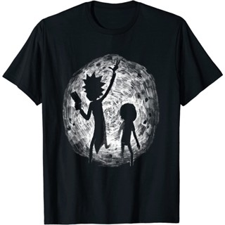 Rick &amp; Morty Portal Hand Drawing - เสื้อยืด