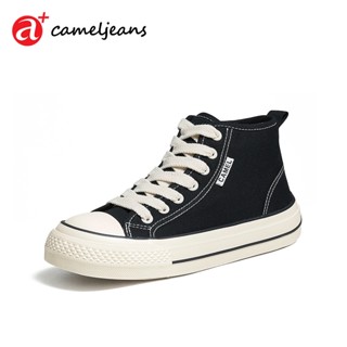 Cameljeans รองเท้าผ้าใบลําลอง ส้นแบน ส้นหนา สําหรับสตรี