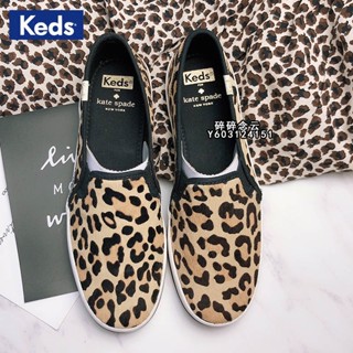 Keds Co- รองเท้าบูทสั้น ประดับขนเฟอร์ ลายเสือดาว สไตล์ยุโรป และอเมริกา แฟชั่นฤดูใบไม้ร่วง และฤดูหนาว 2022