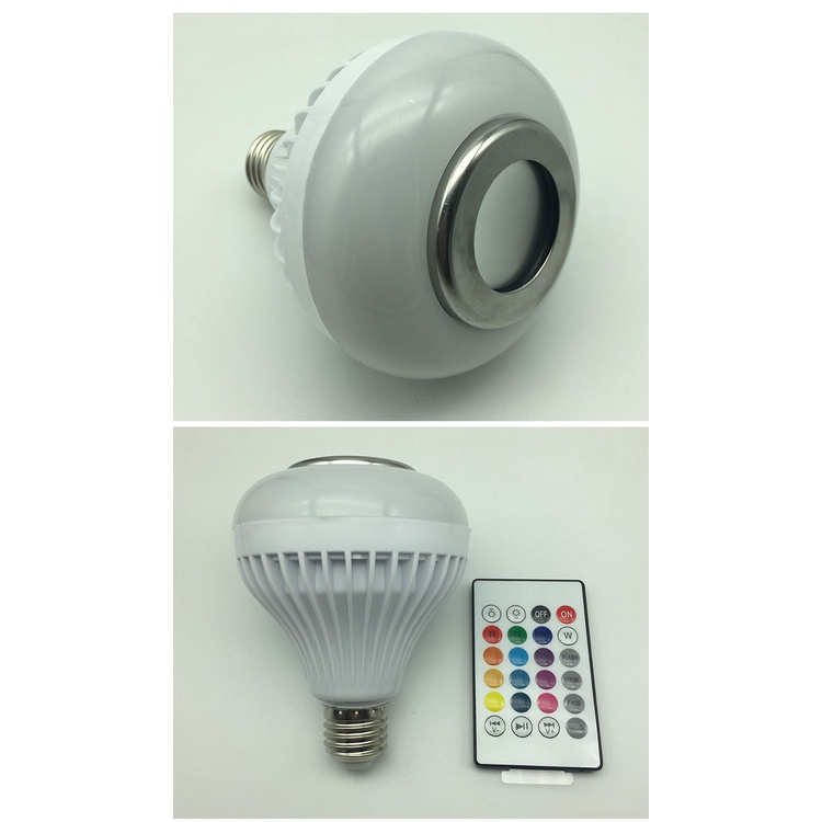 [Lzdjfmy2] หลอดไฟลําโพงบลูทูธไร้สาย 5-7W LED RGB หรี่แสงได้ - รูปที่ 4