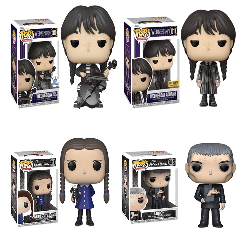 Funko Pop! โมเดลฟิกเกอร์ไวนิล The Addams Family Wednesday Addams Lurch ของเล่นสําหรับเด็ก