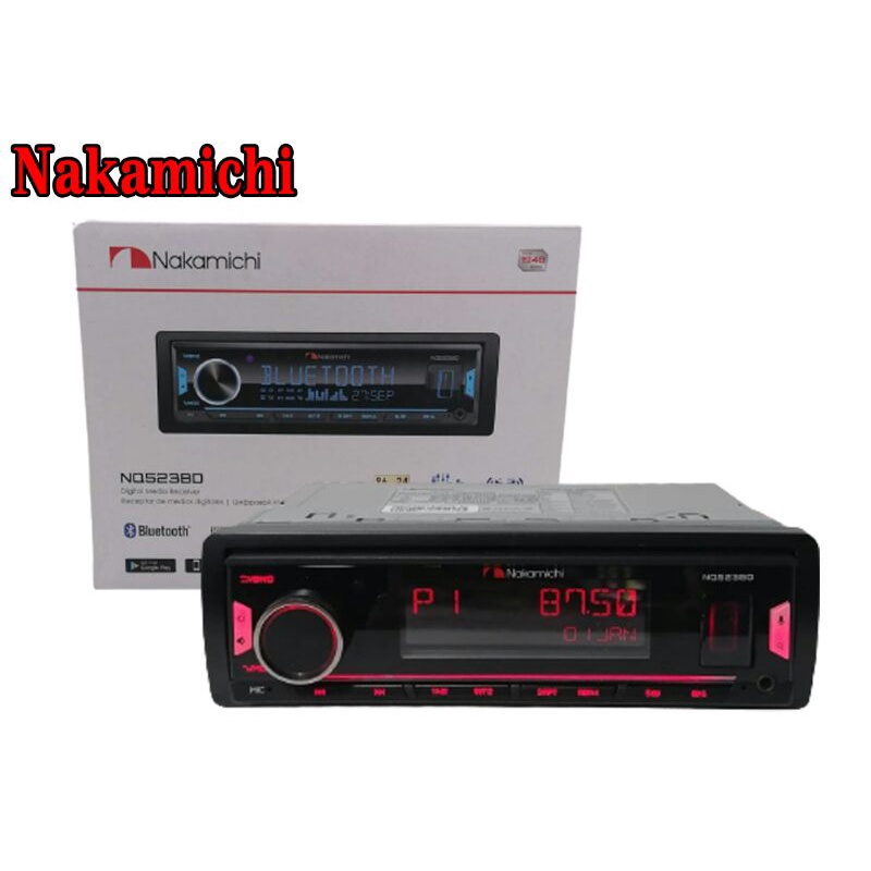 ใหม่ล่าสุด !!! เครื่องเสียงติดรถยนต์แบบ 1 DIN Nakamichi รุ่น NQ5238D ไฟ7สีที่มาพร้อมกับฟังค์ชั่นที่ค