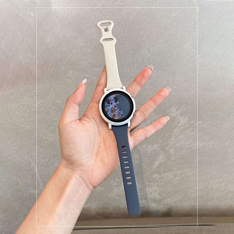 สายนาฬิกาข้อมือซิลิโคน 42 46 มม. สองสี สําหรับ Huawei gt3 gt2 watch3 pro