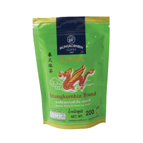 มังกรบิน ชาเขียวผงปรุงสำเร็จ กลิ่นมะลิ 200g หยกออนไลน์