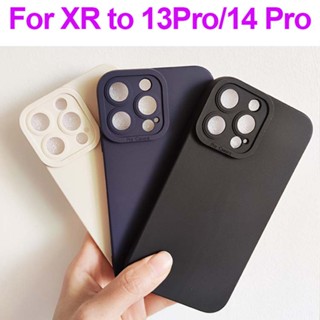 เคสโทรศัพท์มือถือ ซิลิโคน DIY สําหรับ XR to 13 Pro XR to 14 Pro XR Like 14 Pro