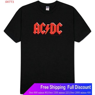 เสื้อยืดคอกลม เสื้อยืดผ้าหนา SKTT1 เสื้อยืดแขนสั้น AC/DC - Logo T-Shirt Size L Mens Womens T-shirts