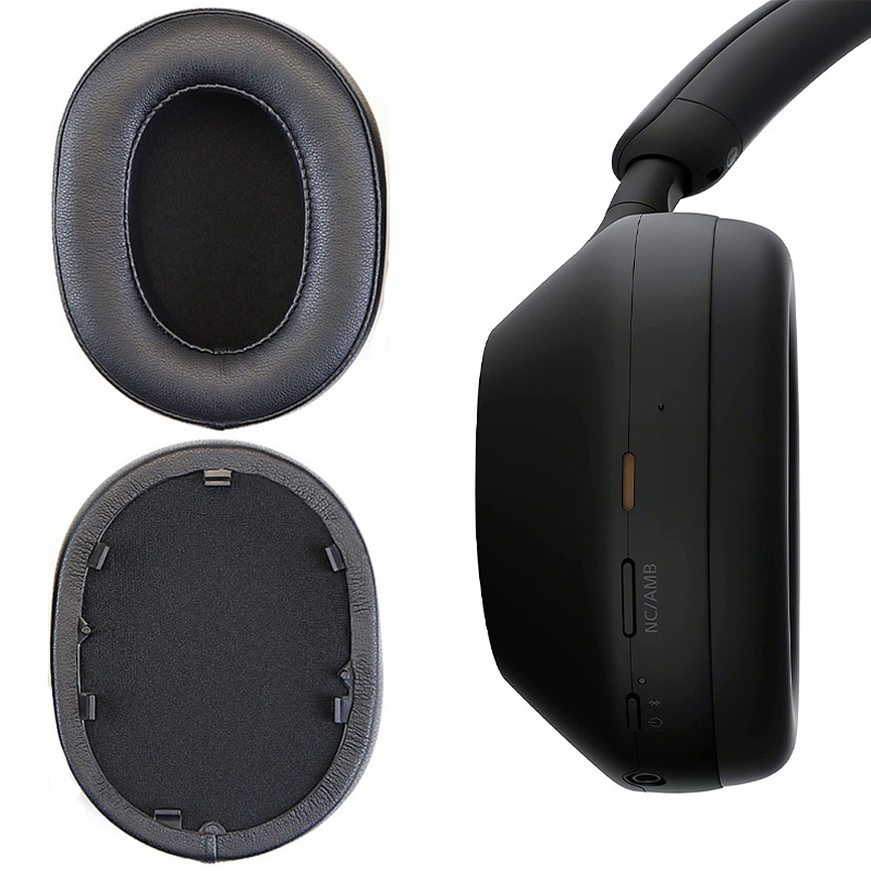 ۞การเปลี่ยนฟองน้ำรองหูฟัง WH1000XM5 - แผ่นรองหูฟังเข้ากันได้กับหูฟังแบบครอบหู Sony WH-1000XM5 พร้อมหนังโปรตีนนุ่ม/เมมโมร