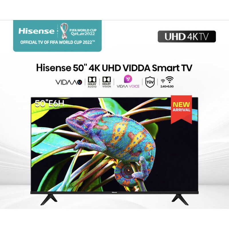 Hisense Android TV 50 นิ้ว รุ่น 50E6H UHD 4k VIDDA U5 Smart TV ราคา 5,990 บาท