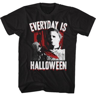 เสื้อแขนสั้น เสื้อยืดผ้าฝ้าย เสื้อยืดตลก Everyday Halloween เสื้อยืดเท่ เสื้อเชิ้ตชาย เสื้อเชิ้ตชาย เสื้อยืด