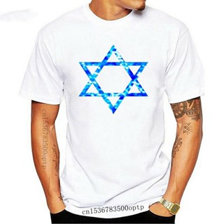 [100% Cotton] เสื้อยืดคอกลม ผ้าฝ้าย แขนสั้น พิมพ์ลาย artTS NEON ELECTRIC STAR OF DAVID bluz น่ารัก ใส่สบาย เหมาะกับฤดูใบ