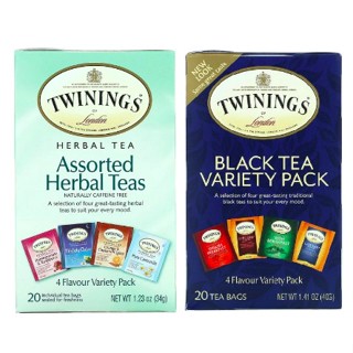 Twinings, Assorted Herbal Teas, Variety Pack, Black Tea Variety Pack, 20 Tea Bags (40 g) ชาทไวนิงส์ นำเข้าจากUSA