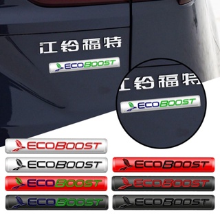 สติกเกอร์โลโก้ Ecoboost 3D โลหะโครเมี่ยม สําหรับติดตกแต่งรถยนต์ Ford Focus MK4 MK5 Mondeo Kuga Edge Fiesta