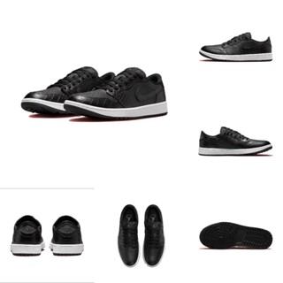 Jordan 1 Low OG Golf "Black Croc" รองเท้าลําลอง สําหรับผู้ชาย ผู้หญิง DD9315-003