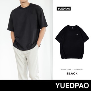 Yuedpao No.1 เสื้อยืด Signature Oversize ผ้าหนาทรงสวย ยับยากรีดง่าย รับประกันไม่ย้วย 2 ปี สี Black